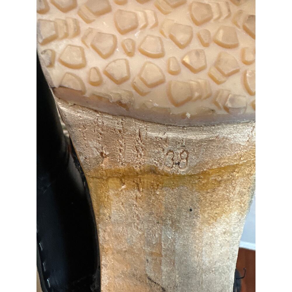 Swedish Hasbeens Mid-Heel Jodhpur in Black Leather & Lime Wood Size 39 - Picture 8 of 10